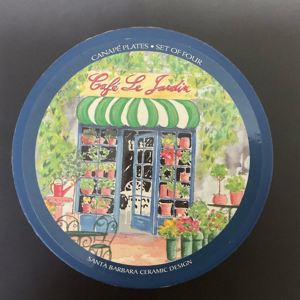 Vintage Santa Bárbara Café Le Jardin Decorative Canapé Plate